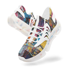 Graffiti Burst Unisex Low Top Mesh Trainers