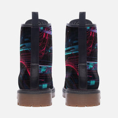 Vibe Crew Midnight Glitch Unisex Casual Leather Lightweight boots