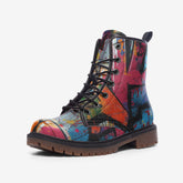 Graffiti Burst Unisex Casual Leather Lightweight boots