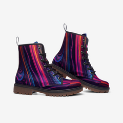 Vibe Crew Neon Drip Casual Leather Lightweight boots