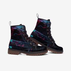 Vibe Crew Midnight Glitch Unisex Casual Leather Lightweight boots